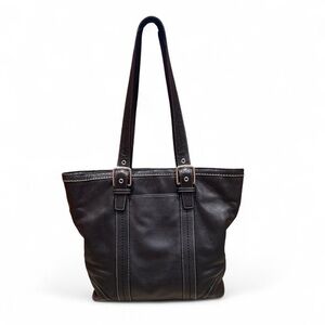 2000’s Coach Hampton Black Smooth Leather Tote Bag